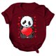 thumbnail image 1 of Camiseta estampada de manga corta con estampado de animales para mujer, cuello redondo, informal, suelta, blusas, camisas, túnicas Pompotops hkajfhjk462704, 1 of 5