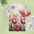 thumbnail image 5 of Tulip Women T-Shirt Classic O Neck T-Shirts Short-Sleeve Trendy Animal Print Design Tshirt Casual Clothing, 5 of 5