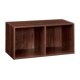 thumbnail image 1 of ClosetMaid Cubeicals Estante organizador de almacenamiento de 2 cubos, estantería apilable o colgante, montaje en pared, fácil montaje, acabado en madera de cerezo oscuro, 1 of 5