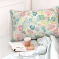 thumbnail image 4 of Zufioo Watercolor Wildflowers Print Double-Sided Throw Pillow Cover, Pillow Protector Home Decor - With Hidden Zipper, Suitable for Bedroom, Living Room, Car Interior-16"x24", 4 of 6