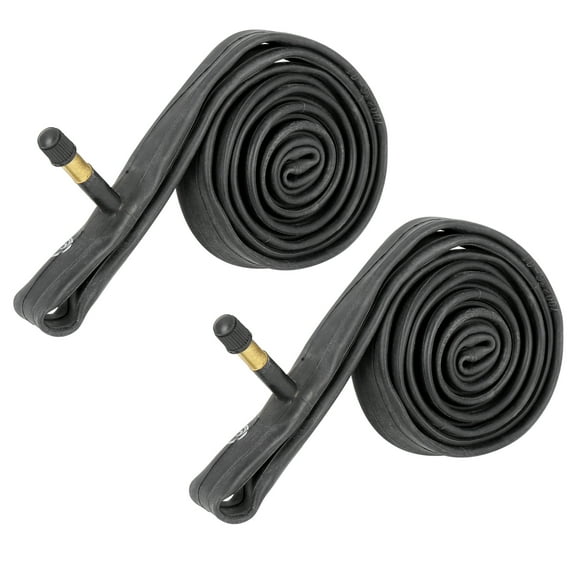 REGALWOVEN 2 Pcs 700x23C Rubber Bike Inner Tube American Type Valve 48mm Bicycle Inner Tube,Black