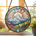 thumbnail image 7 of Pawberry Mountain Window Hanging Stained Glass, Mountain Suncatchers for Windows Stained Glass, Stained Glass Mountain suncatcher, 7 of 7