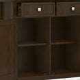 thumbnail image 4 of Simpli Home Acadian 51 inch Wide Solid Wood Transitional Entryway Storage Cabinet in Brunette Brown, 4 of 13