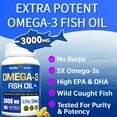 thumbnail image 6 of Fish Oil 3000mg Supplement, Omega 3 Fish Oil for Healthy Heart Support 180 Softgels, 60 Day Supply, 6 of 7