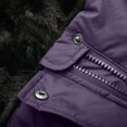 thumbnail image 4 of Breezora Women Winter Hooded Lined Thicken Padded Coat Plus Size Warm Outdoor Jacket for Cold Weather Protection M Size Dark Purple, 4 of 8