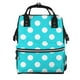 thumbnail image 1 of Easygdp Aqua And White Polka Dot para Bolsa de Bebé de Gran Capacidad con Múltiples Bolsillos, Bolsa de Pañales para Padres, Bolsa de Viaje Organizada y Elegante, 1 of 6