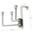 thumbnail image 2 of Contemporary Home Living 5.25" Silver Contemporary Over the Door Rotating Hooks, 2 of 2