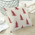 thumbnail image 4 of Christmas Pillow Covers 20x20 Inch Set of 2 Cream Red Christmas Tree Decor Throw Pillows Winter Xmas Holiday Outdoor Cushion Cases for Couch Bed Decorations, 4 of 6