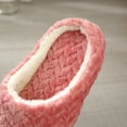 thumbnail image 2 of Jacquard Non-slip Cotton Slippers Soft Bottom Slippers Indoor Cotton Cotton Slippers Suede Winter Warm Home Floor Bedroom Shoes Deep Pink M, 2 of 11
