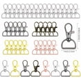 thumbnail image 2 of 50Pcs Swivel Clasp Hooks D Ring Key Chain Clips, Metal Lobster Claw Clasps Trigger Clip Lanyard Snap Hook for Keychains Making Purse Hardware DIY Crafts 1 Inch Silver, 2 of 10