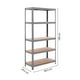 thumbnail image 2 of Estante Metalico Onof ESM-01 Anaquel Rack 5 niveles Negro, 2 of 9