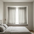 thumbnail image 4 of Linen Short Curtains Partially Covering The Light Solid-colored Window Curtains 2 Pieces, 4 of 6