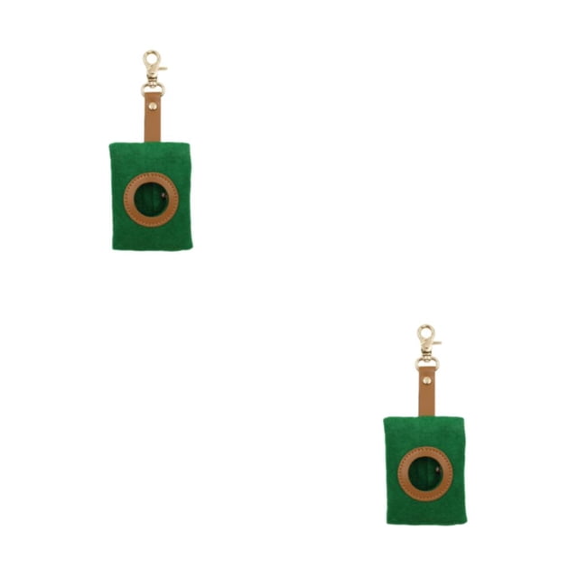 Dispensador de bolsas de basura para mascotas Greeniant fieltro Verde 2Conjunto