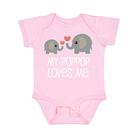 Inktastic My Poppop Loves Me Grandkids Boys or Girls Baby Bodysuit
