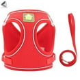 thumbnail image 3 of PULLIMORE No Choke Dog Harness Leash Set Adjustable Reflective Puppy Vest Harness for Small Dogs Cats (L, Red), 3 of 8