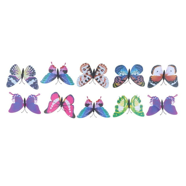 10 pegatinas de mariposa 3D con diseño artístico para pared, decoración infantil para el hogar 4