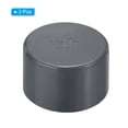 thumbnail image 3 of Uxcell 1-1/2" Pipe End Cap Fitting, 3 Pack Furniture Grade Plug Coupling Grey, 3 of 6