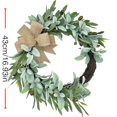 thumbnail image 3 of BKER Summer Berry Wreath Festival Rattan Door Hanging Leaf Rattan Decorative Pendant, 3 of 5