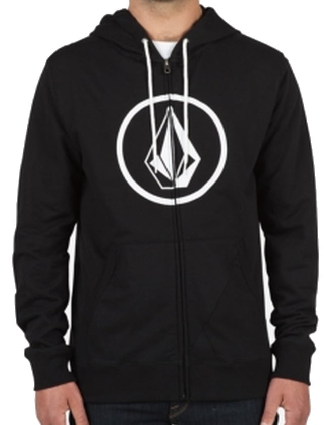 volcom black zip hoodie