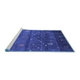 thumbnail image 2 of Ahgly Company Machine Washable Indoor Rectangle Abstract Blue Contemporary Area Rugs, 5' x 7', 2 of 4