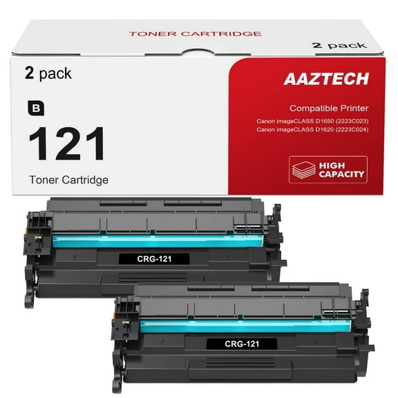 121 Toner Cartridge Compatible for Canon 121 Black Toner Cartridge for Canon 121 CRG-121 CRG121 for Canon imageCLASS D1620 D1650 High Yield Ink Printer Ink (Black, 2-Pack)