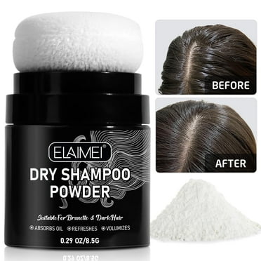 Dry Shampoo Powder,Powder Dry Shampoo for Brunette & Dark Hair,Absorbs Oil – Refreshes – Volumizes for Girl & Women,0.29 oz