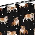thumbnail image 4 of 72" x 84" Dog and Bone Shower Curtain - Furry Pet Themed Waterproof Quick-Dry Bathroom Decor, 4 of 5