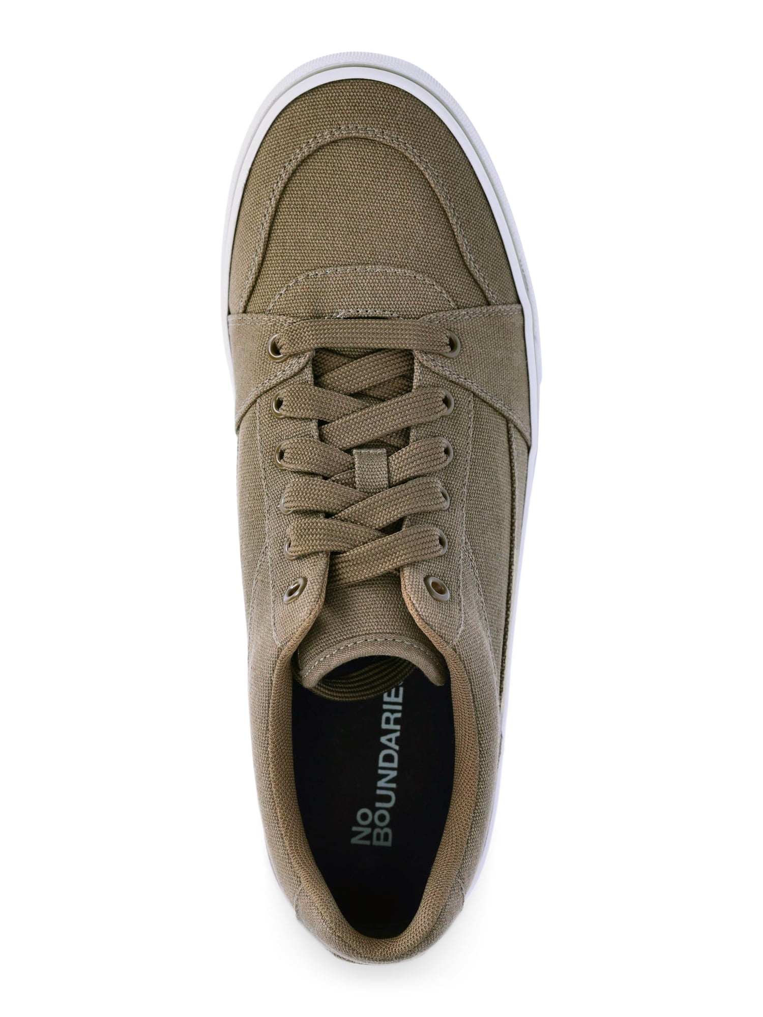 No Boundaries Men's Canvas Skate 2.0 Low Top Sneakers