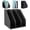 1Pcs Black (3 Compartments), variant on 2Pcs Collapsible Plastic Magazine File Holder Vertical Binder Storage Organizer for Desk Sturdy Upright Desktop Magazine Organizer Folder Rack for Office School Home (3 Compartments, Gray)
