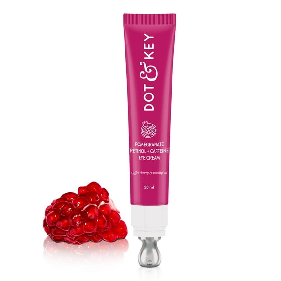 Dot & Key Pomegranate Retinol + Caffeine Eye Cream | Smoothens Fine Line & Wrinkles | Fades Dark Circles | Locks Moisturizer to Prevent Dryness | Improves Skin Elacticity