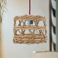 thumbnail image 1 of HINTRMENT Woven Lampshade Brown Rustic Light Softening For Living Room 1Set, 1 of 6