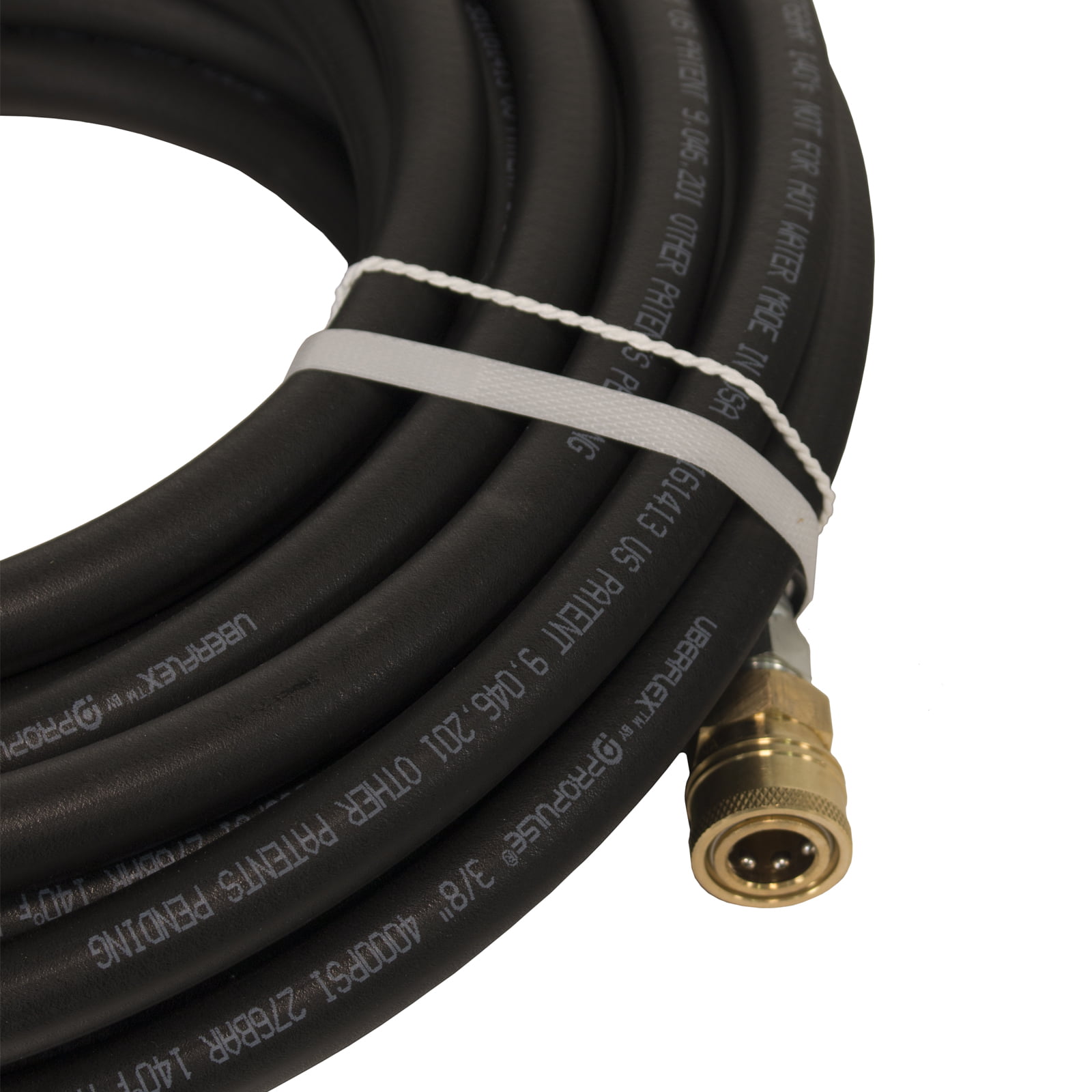 Propulse® 4000 PSI 3/8 x 100' Uberflex Non Marking Pressure Washer Hose  with Couplers 