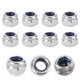 thumbnail image 1 of TEHAUX 100Ud Tuercas Autoblocantes Acero Inoxidable Con Inserto De Nylon Para Uso Industrial Color Plata, 1 of 6