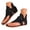 Black, variant on Womens Denim Gladiator Sandals 2026 Bohemian Casual Flip Flops Flat Clip Toe Ankle Boots Open Toe Beach Shoes with Back Zipper (Black,8.5)