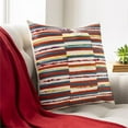thumbnail image 3 of Callie CLI-003 22"H x 22"W Square Pillow Cover in Orange/Butter/Blue/Saffron/Red, 3 of 3