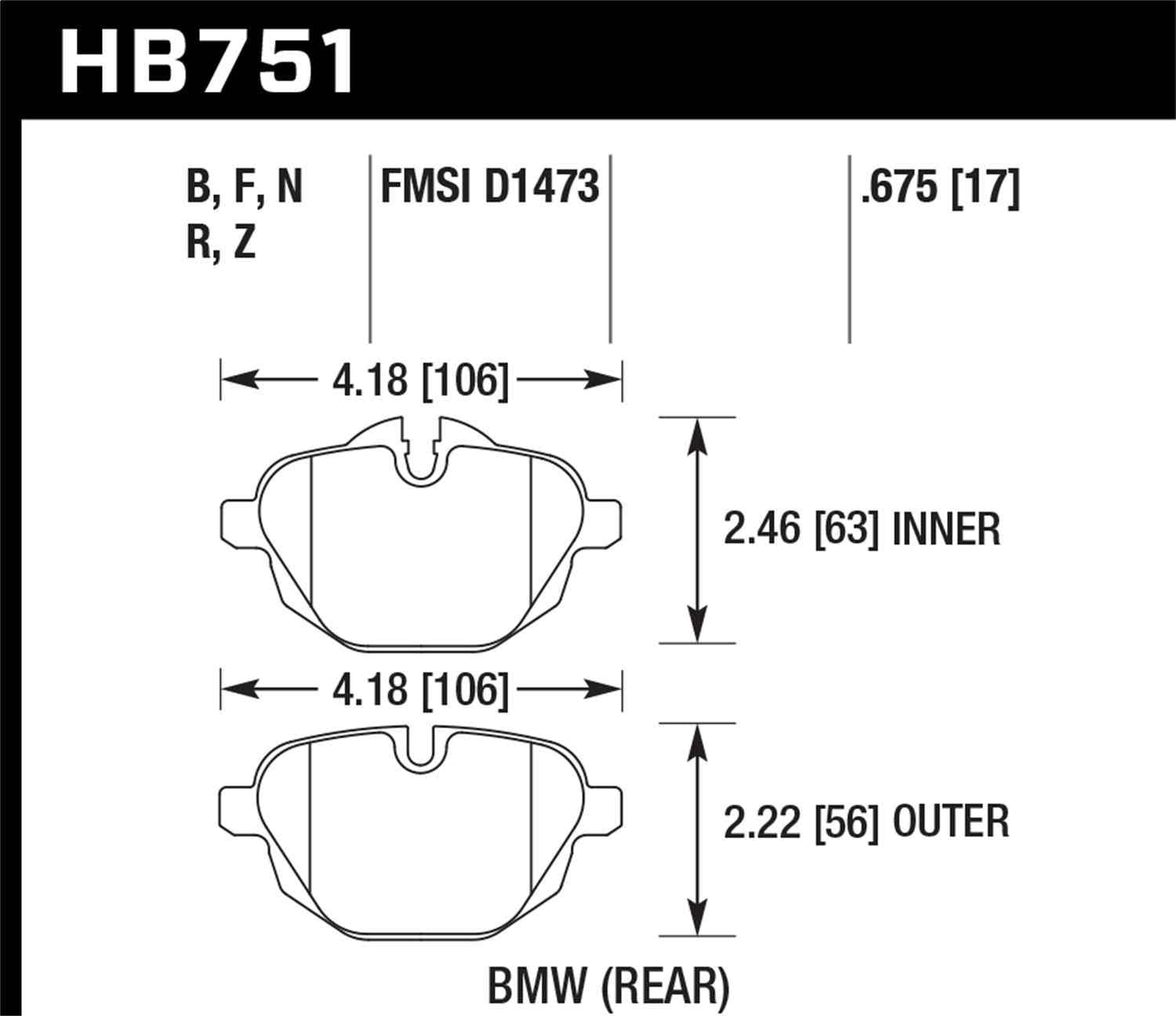 Hawk Performance HB751B.675 HPS 5.0 Disc Brake Pad Set