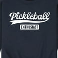 thumbnail image 3 of Instant Message - Pickleball Enthusiast - Men's Crew Neck Fleece Pullover, 3 of 6