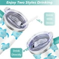 thumbnail image 5 of Cute Sea Turtle3 40 Oz Tumbler with Handle Lid and Straw, Stainless Steel Double Walled Vacuum Insulated Cup, Cute Anniversary Wedding Birthday Gifts Tumbler for Women Men Friends Outdoor Indoor, 5 of 7
