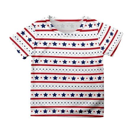 

Shirts for Teen Kids Boys Girls Short Sleeve Independence Day Prints T Shirt Child Tops Size 6t Girls Clothes Too for Girls 5t Outfits for Girls Tops Set Simply Be Clothes Toddler Undershirts Tee Top