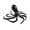 Black, variant on 9.4in Lure Soft Bait Octopus Squid with Integrated Hook, Simulation Artificial Bait for Boat and Sea Fishing, Realistic Gear for Saltwater Angling, Saffron