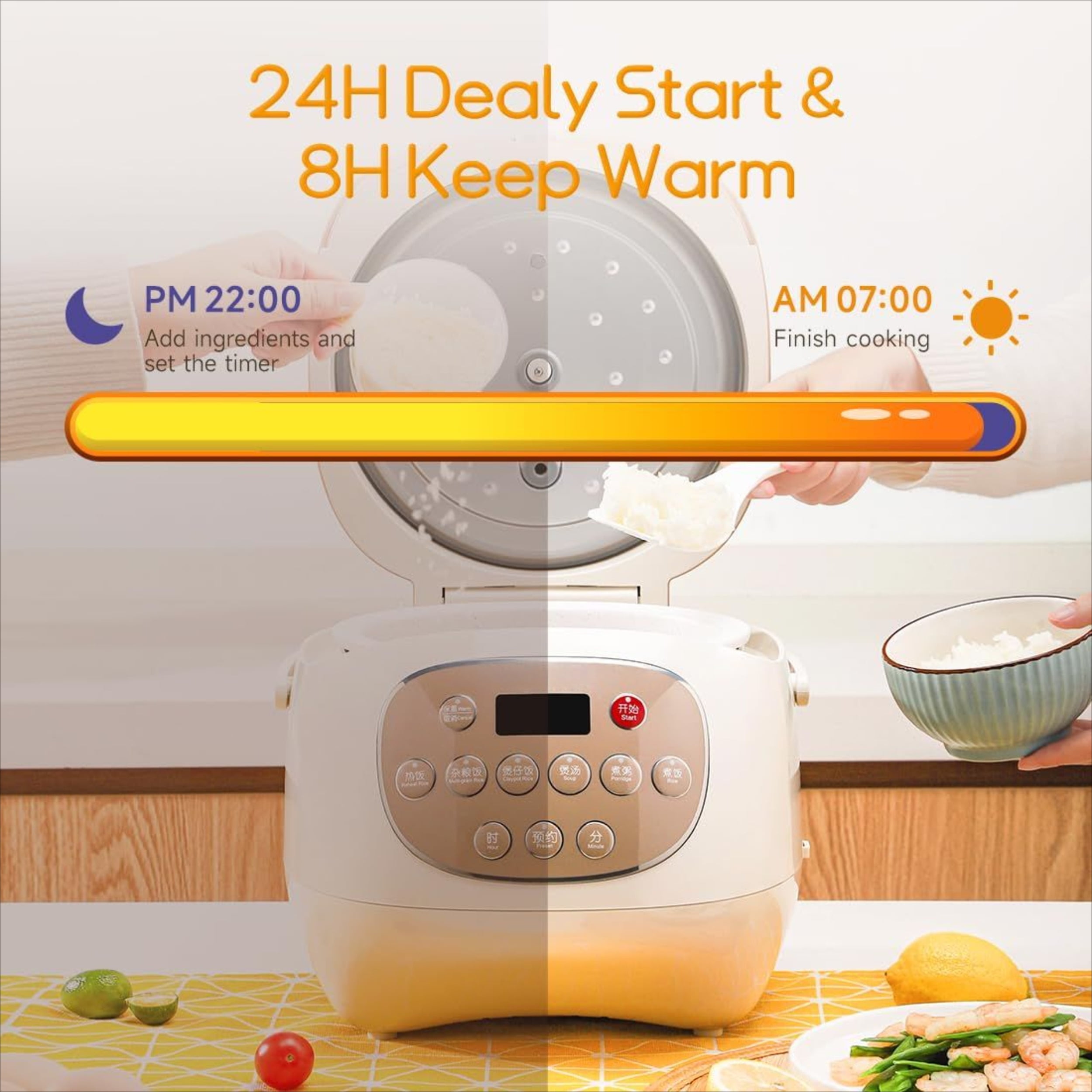 Thermal 3-liter Rice Cooker with 6-cup Capacity for Raw Rice, Equipped with An Inner Pot, and With Suspended Heating Technology, Suitable for Restaurants, Home Kitchens, Etc.