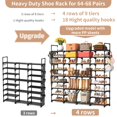 thumbnail image 2 of Organizador para zapatos ROJASOP, grande, 9 niveles, 64 a 68 pares, negro, 2 of 9
