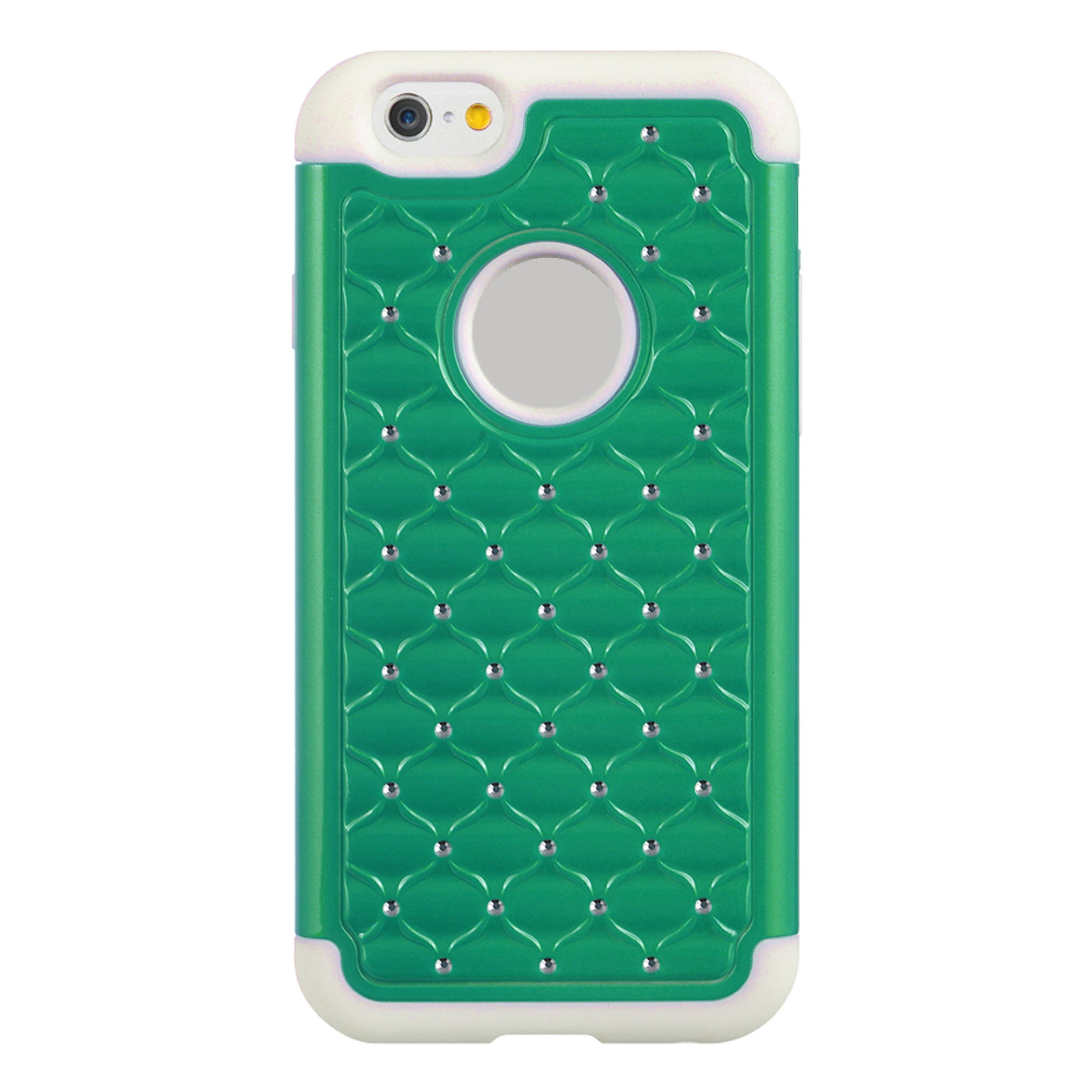Faux Diamond Bling Silicone Skin Hard Snap Back Cover iPhone 6 iPhone 6s