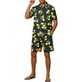 thumbnail image 4 of Lars Amadeus Summer Printed Shirts Set for Men's Short Sleeves Color Block Hawaiian Outfit, 4 of 4