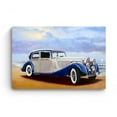 thumbnail image 3 of Startonight Canvas Wall Art Abstract - Retro Blue White Car Painting - Framed 24" x 36"&nbsp;, 3 of 6
