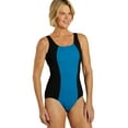thumbnail image 5 of Sporti Textured Chlorine Resistant Scoop Back One Piece Slimsuit, High Cut, Soft Cup (Women’s), 5 of 12