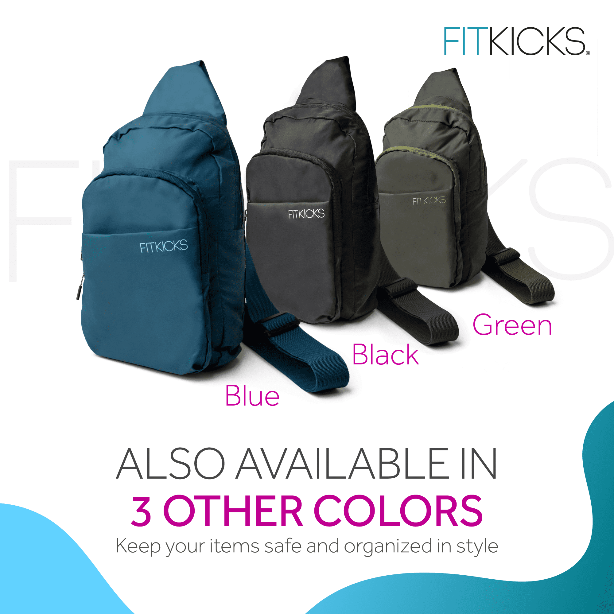 FITKICKS Hideaway Packable Sling Lightweight Crossbody Bag, Burgundy (Unisex)