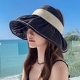thumbnail image 5 of Sombrero de pescador ajustable de 54 a 60 cm de circunferencia, para mujer, con ala ancha, para playa, vacío, 5 of 5