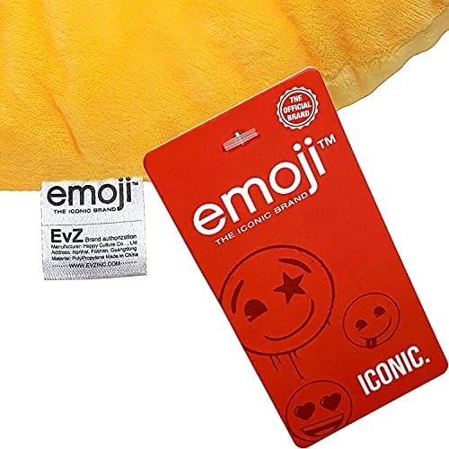 Emoji Cheese Smile Face Emoticon Cojín Relleno Felpa Suave Almohada, Certificado Oficial, EvZ EvZ