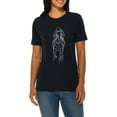 thumbnail image 3 of Big Size Hand Drawn Horse Graphic Design Deluxe Jersey T-Shirt - Navy XL, 3 of 4